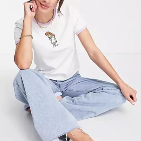 Levi's x The Simpsons janey bue ringer t-shirt in white - Picture 2 of 9